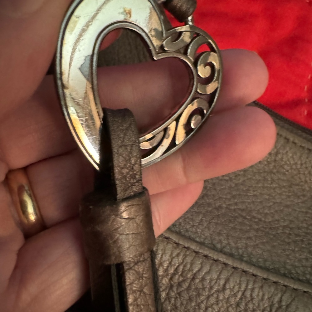 Brighton Barbados’s Pewter Leather Hobo Bag